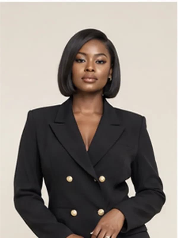 Sena tailored blazer dress, Black, upper detail