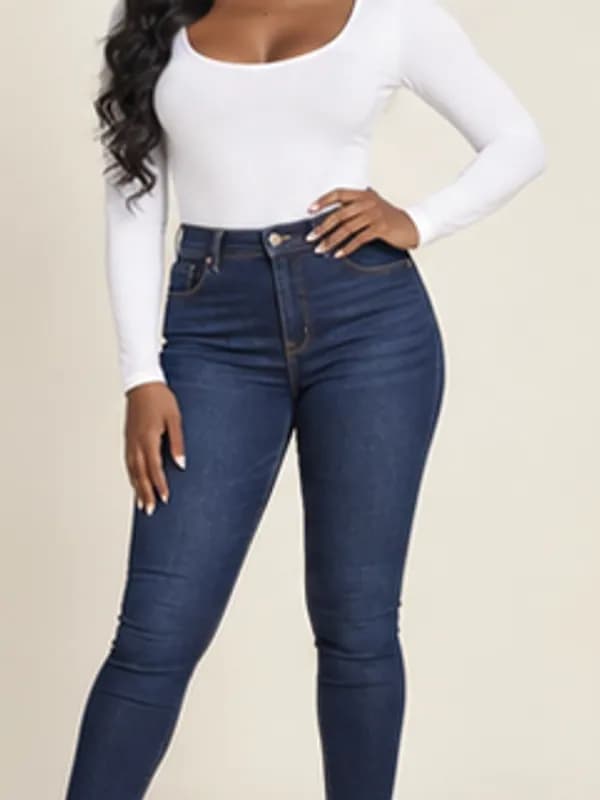 Dansoman indigo skinny jeans, Indigo, garment detail