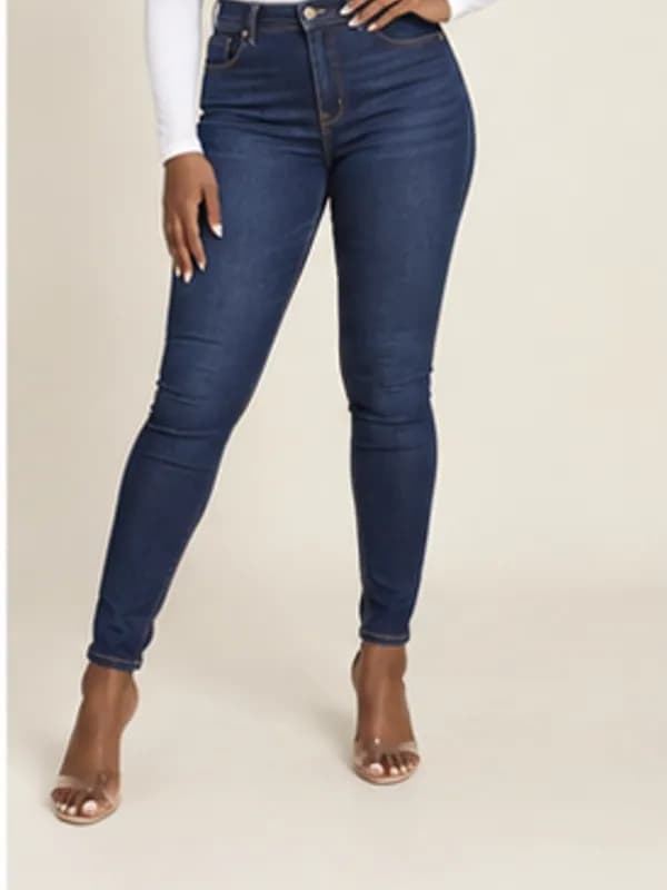 Dansoman indigo skinny jeans, Indigo, silhouette detail