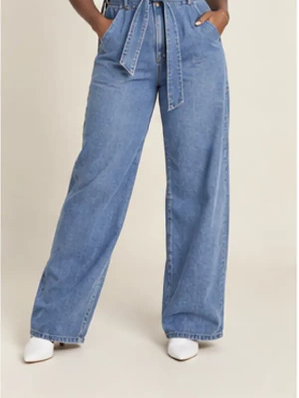 Legon denim jumpsuit, Classic blue, silhouette detail