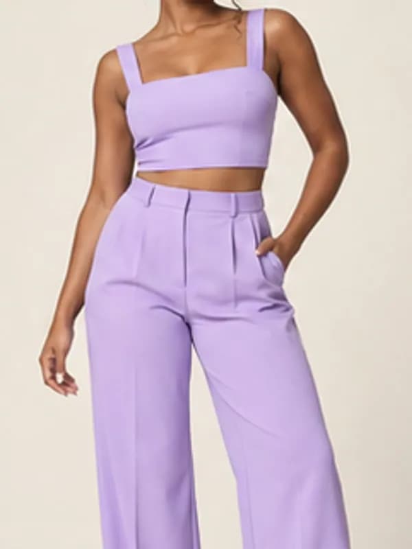 Nhyira lilac trouser set, Lilac, garment detail