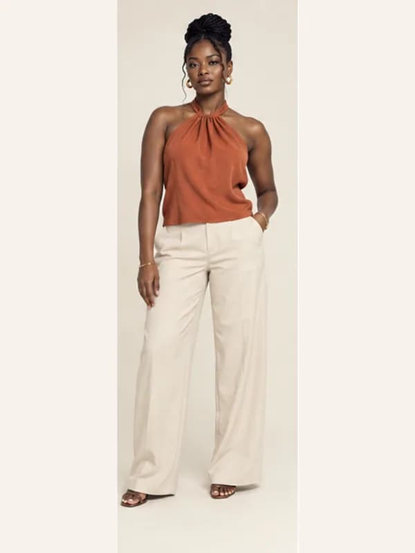 Ada halter top, Rust, full view